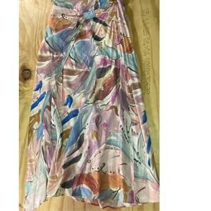 Ted Baker Women's Kiylie Floral Asymmetric Twist Slip Skirt Ivory Size 2